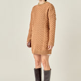 Oversized Cable Knit Dress