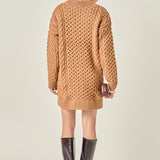 Oversized Cable Knit Dress