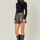 Faux Leather Shorts