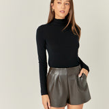 Faux Leather Shorts