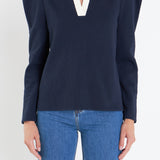 Polo Collar Sweatshirt