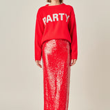 Party Glitter Lettering Sweater
