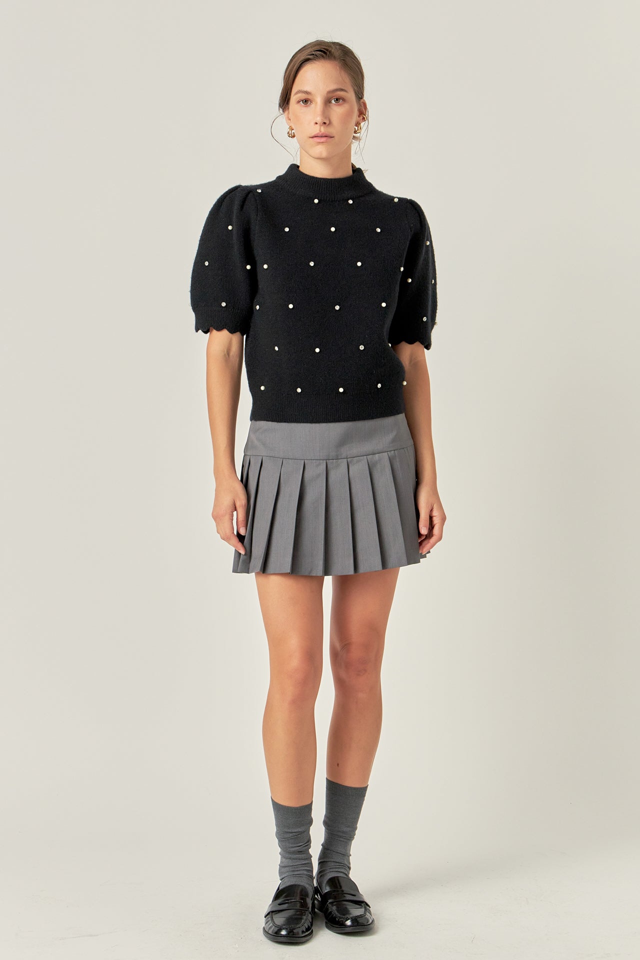 Scallop Embellishment Knit