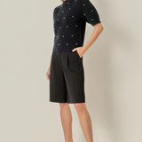 Scalloped Puff Sleeve Embellishment Knit