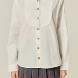 Bib Collar Detailed Shirt