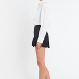 Scallop Trimmed Shirit Blouse