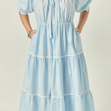 Embroidery Midi Dress