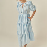 Embroidery Midi Dress