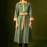 Colorblock Detail Shirt Dress- Sold Out