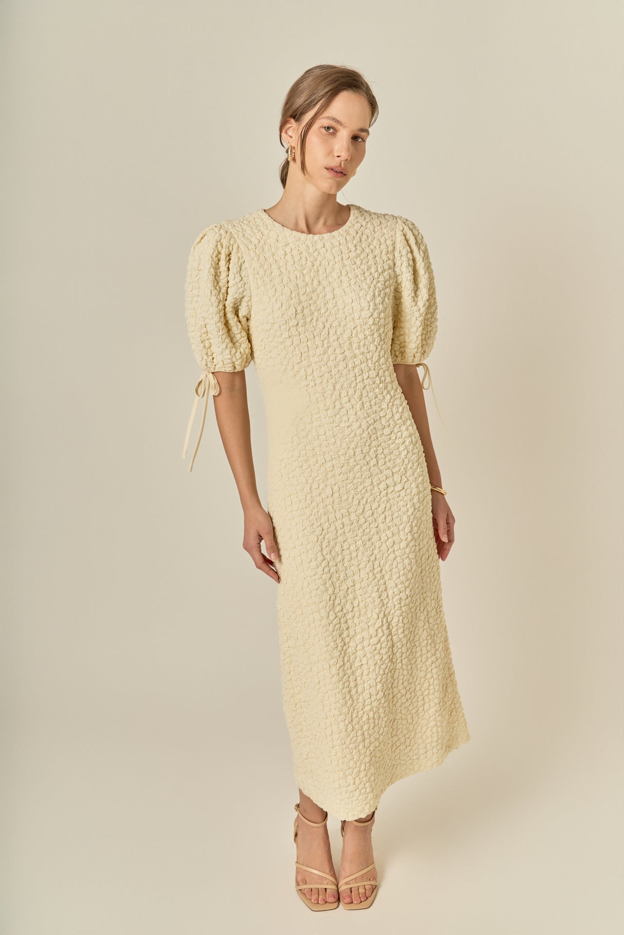 Smocked Midi Dress English Factory Smocked Midi Dress English Factory