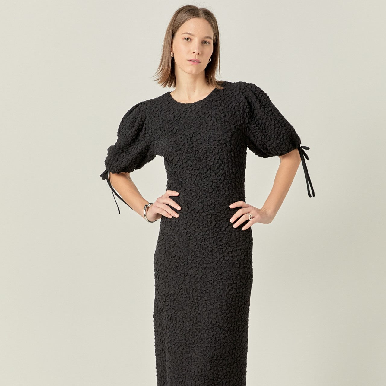 Smocked Midi Dress