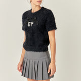 Rhinestone EF Logo Knit