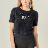 Rhinestone EF Logo Knit