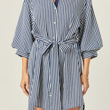 Stripe Shirt Mini Dress