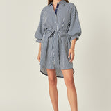 Stripe Shirt Mini Dress