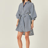 Stripe Shirt Mini Dress