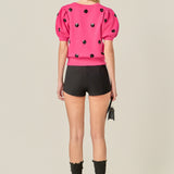 Sequin Dot Black Sweater