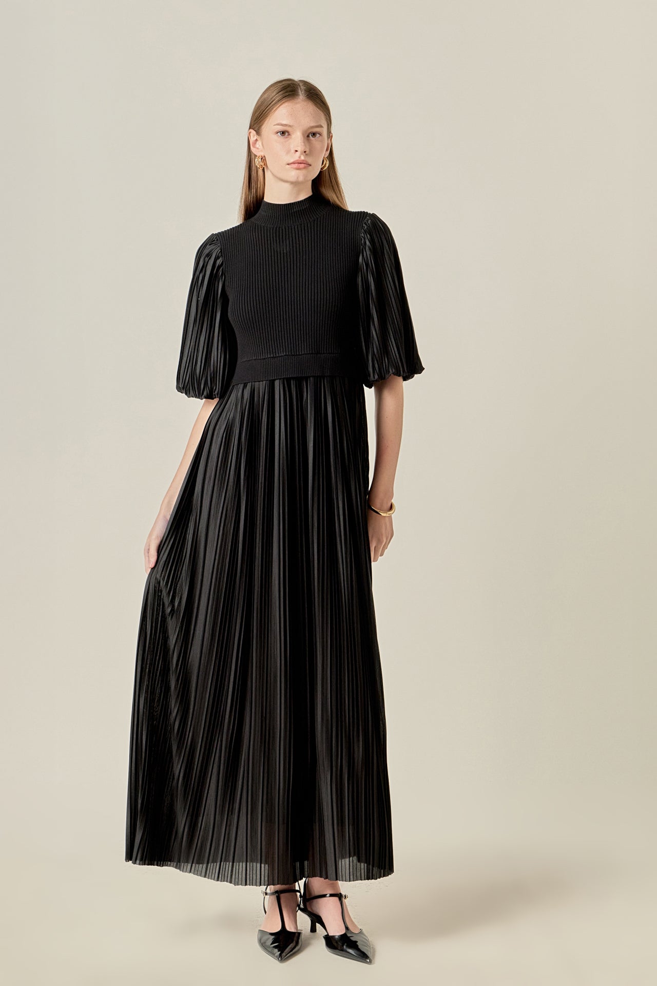 dress pleated designer 2019 English Factory