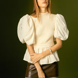 Mixed Media Knit Top