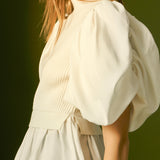 Mixed Media Knit Top