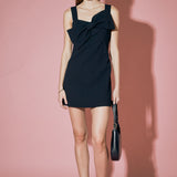 Bow Sleeveless Mini Dress