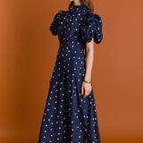 Daisy Dotted Midi Dress