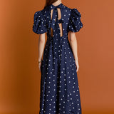 Daisy Dotted Midi Dress