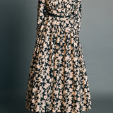 Fall Printed Midi Dress