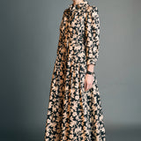Fall Printed Midi Dress