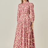 Clara Printed Midi Dress