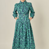 Fall Printed Midi Dress