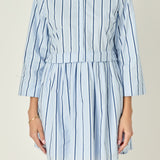 Poppy Sailor Stripe Shirt Mini Dress