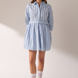 Poppy Sailor Stripe Shirt Mini Dress