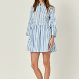 Poppy Sailor Stripe Shirt Mini Dress