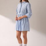 Poppy Sailor Stripe Shirt Mini Dress