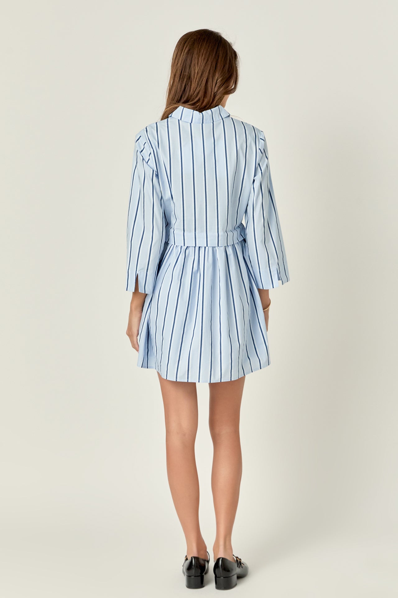 Poppy Sailor Stripe Shirt Mini Dress