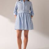 Poppy Sailor Stripe Shirt Mini Dress