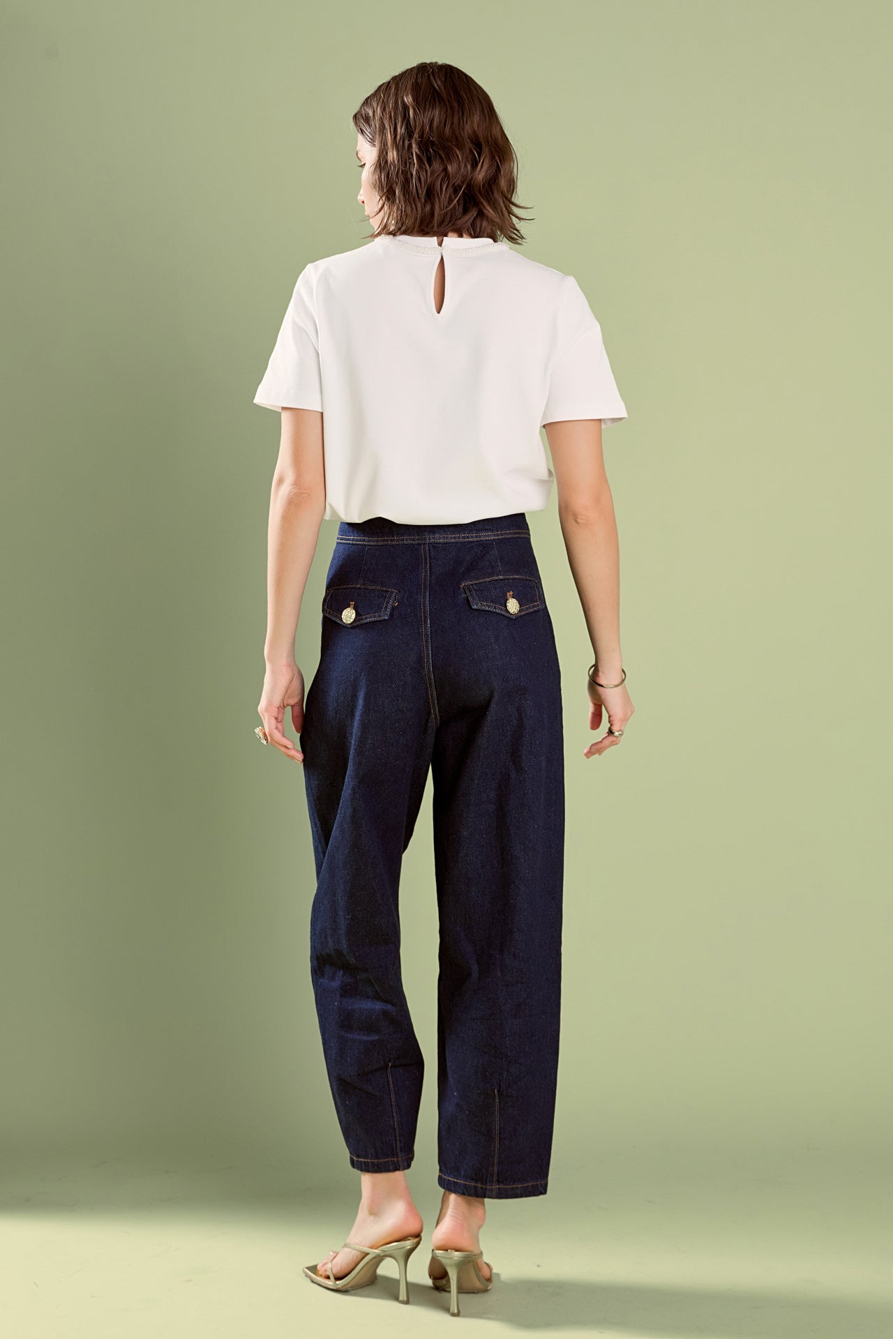 Susie Cropped Denim Trousers