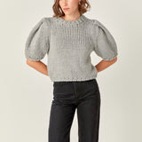 Heavy Yarn Puff Sleeves Knit