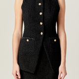 Tweed Long Vest