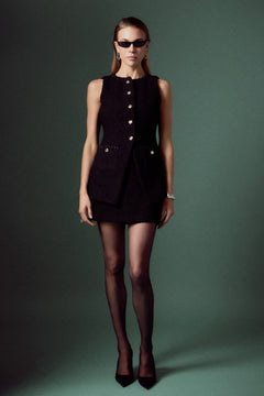 Tweed Long Vest
