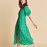 Lovelyn Heart Print Midi Dress