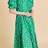 Lovelyn Heart Print Midi Dress