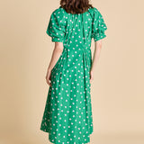 Lovelyn Heart Print Midi Dress