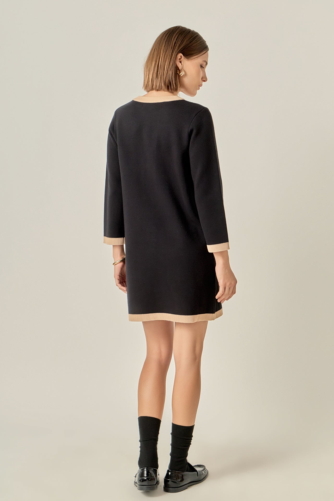 english factory knit dress Cable Knit Pleated Sweater Dress English Factory