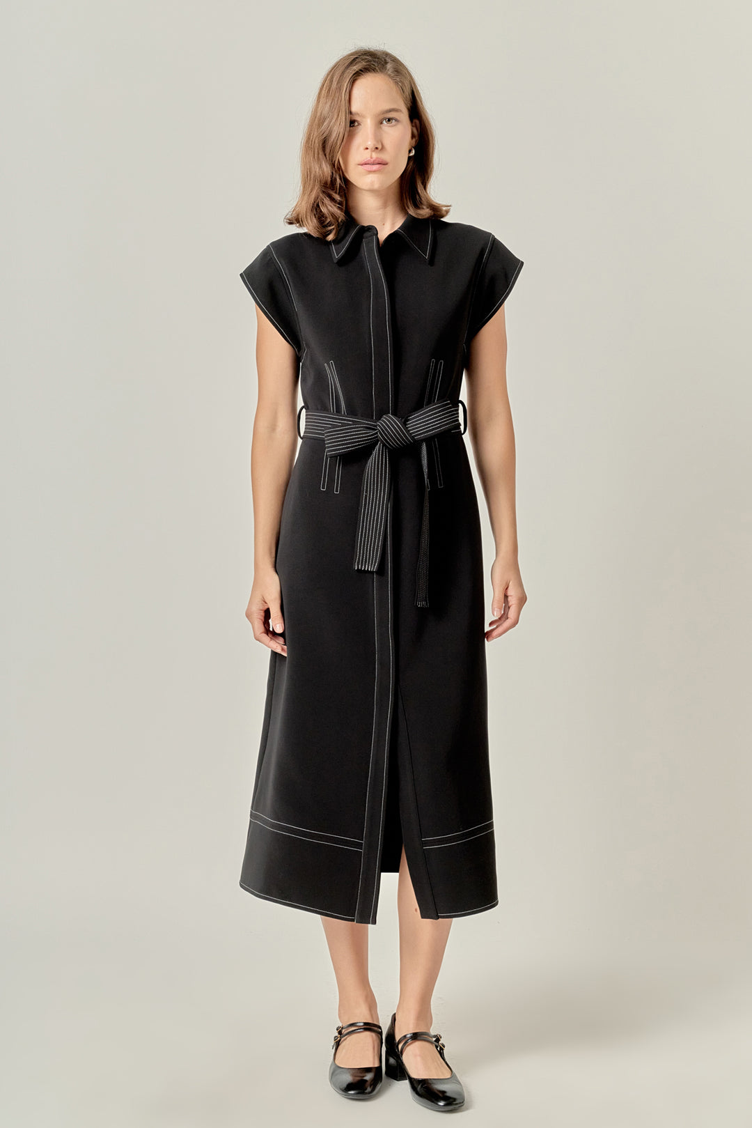 Modern Structure Midi Dress – English Factory