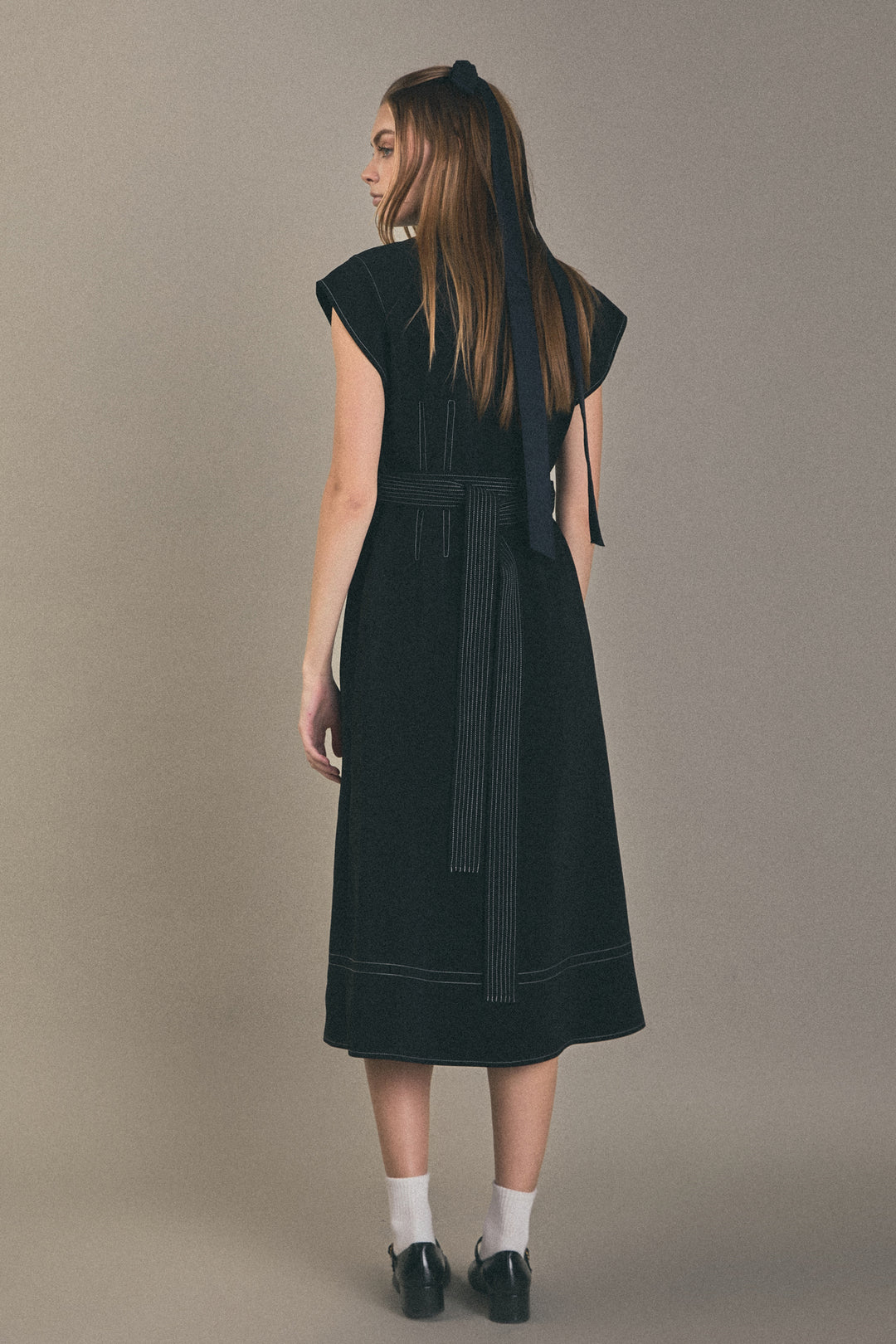 Modern Structure Midi Dress – English Factory