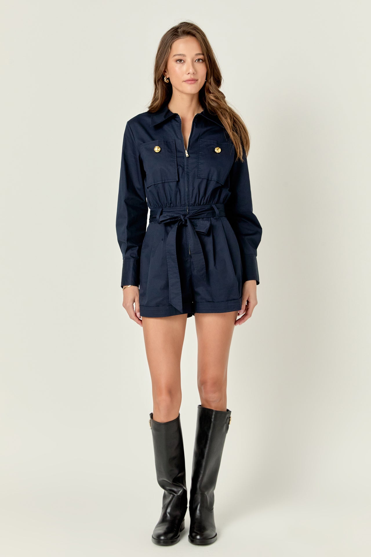 Her lip to harlip toe Armace Stripe Shirt Romper striped all