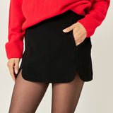 Rounded Slit Skort