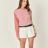 Stripe Color Block Sweatshirt